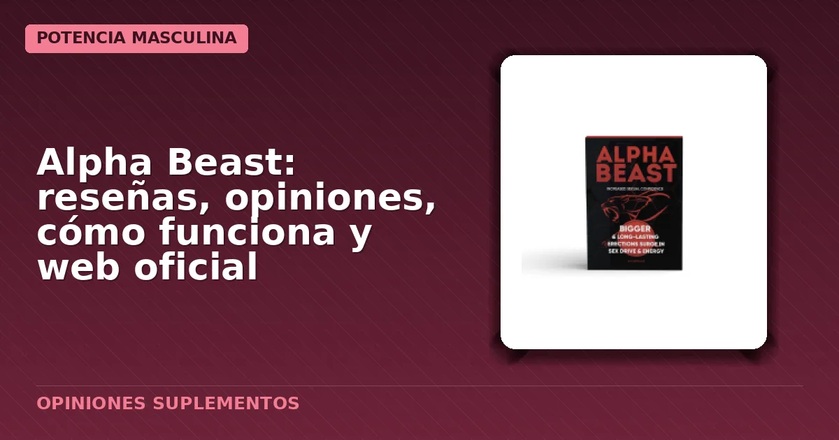 Caja del suplemento Alpha Beast en formato cápsulas