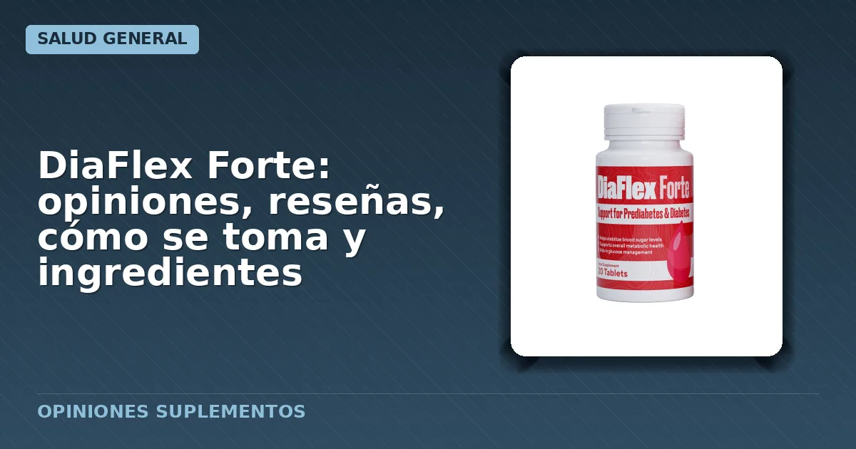 Paquete con cápsulas del suplemento alimenticio DiaFlex Forte