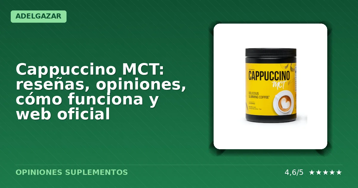 Paquete del suplemento Cappuccino MCT para adelgazar