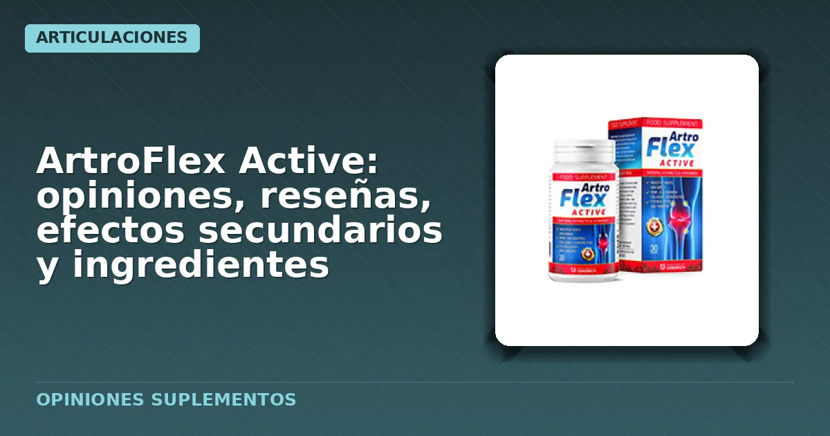 Caja presentando cápsulas del suplemento ArtroFlex Active