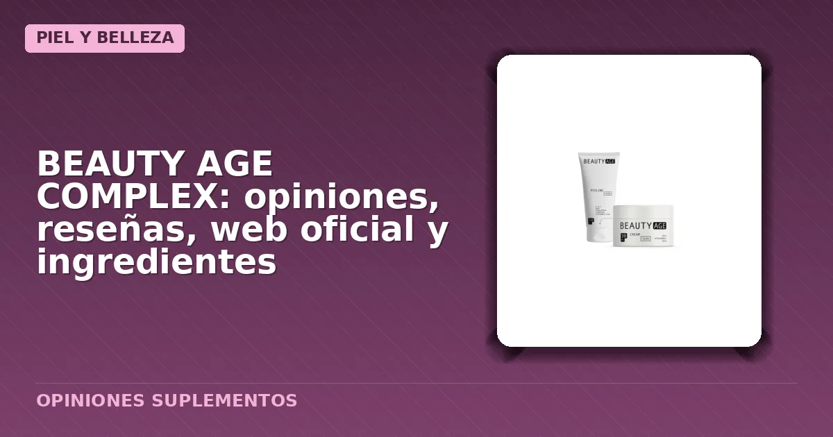 Paquete del conjunto Beauty Age Complex con peeling facial y crema