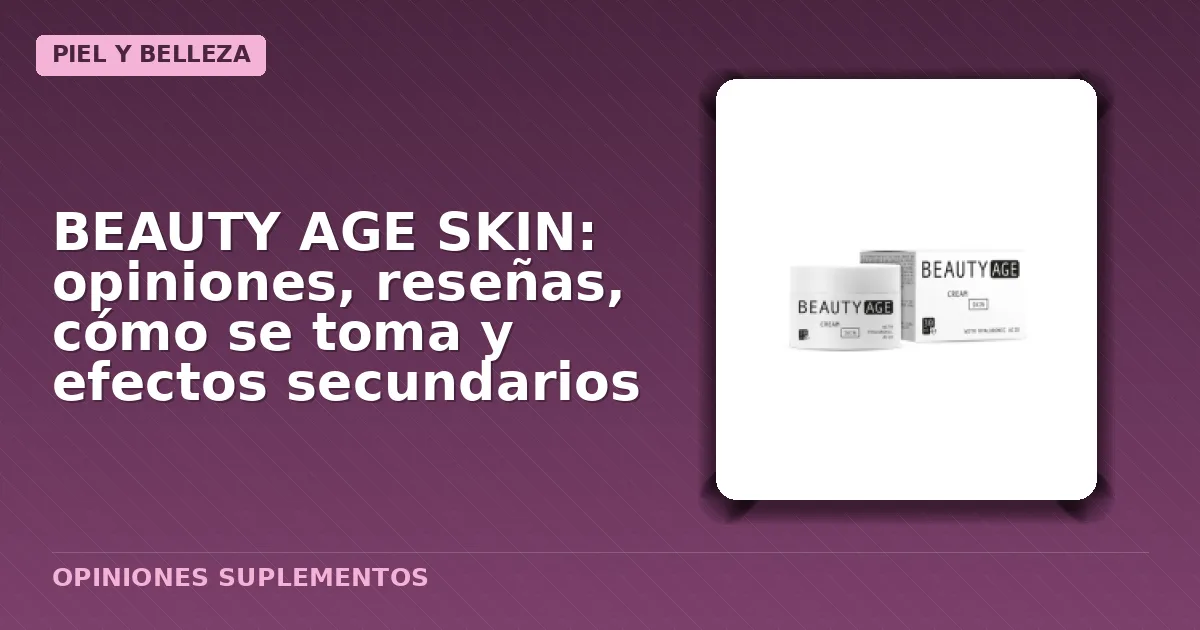 Envase crema facial Beauty Age Skin