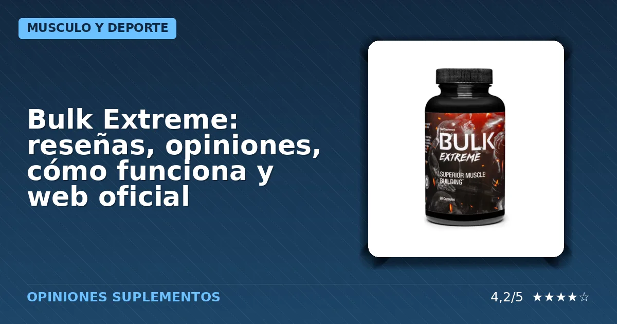 Paquete original del suplemento deportivo Bulk Extreme