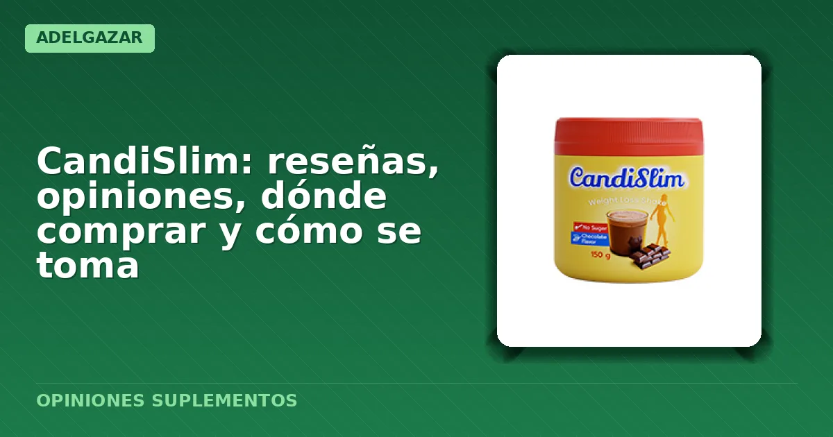 Paquete polvo suplemento CandiSlim