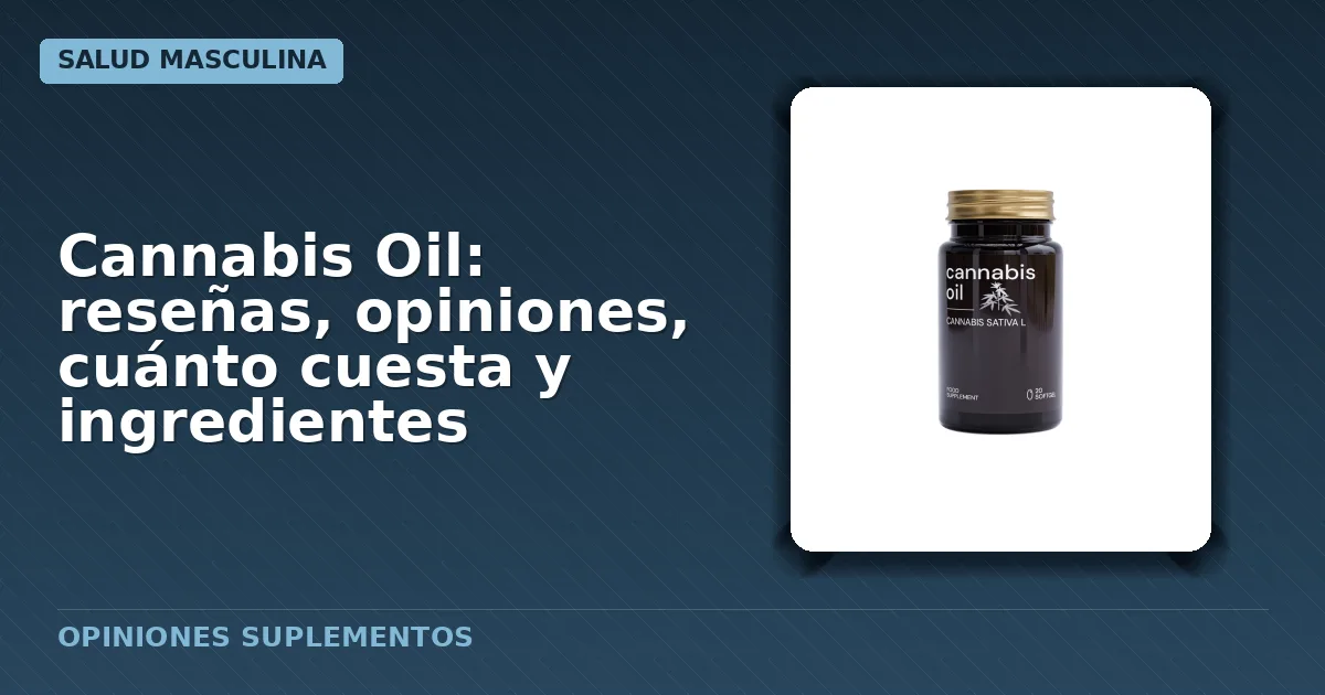 Paquete estándar capsulas Cannabis Oil para hombres