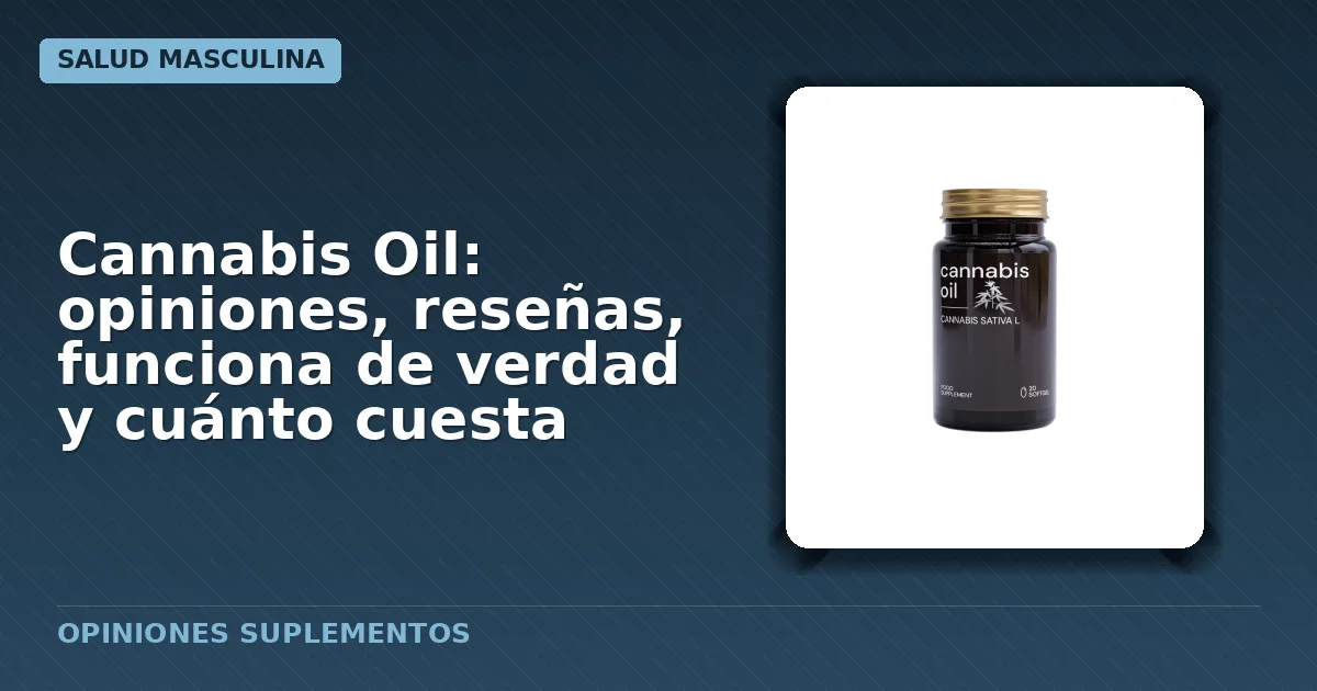 Paquete genérico cápsulas suplemento Cannabis Oil