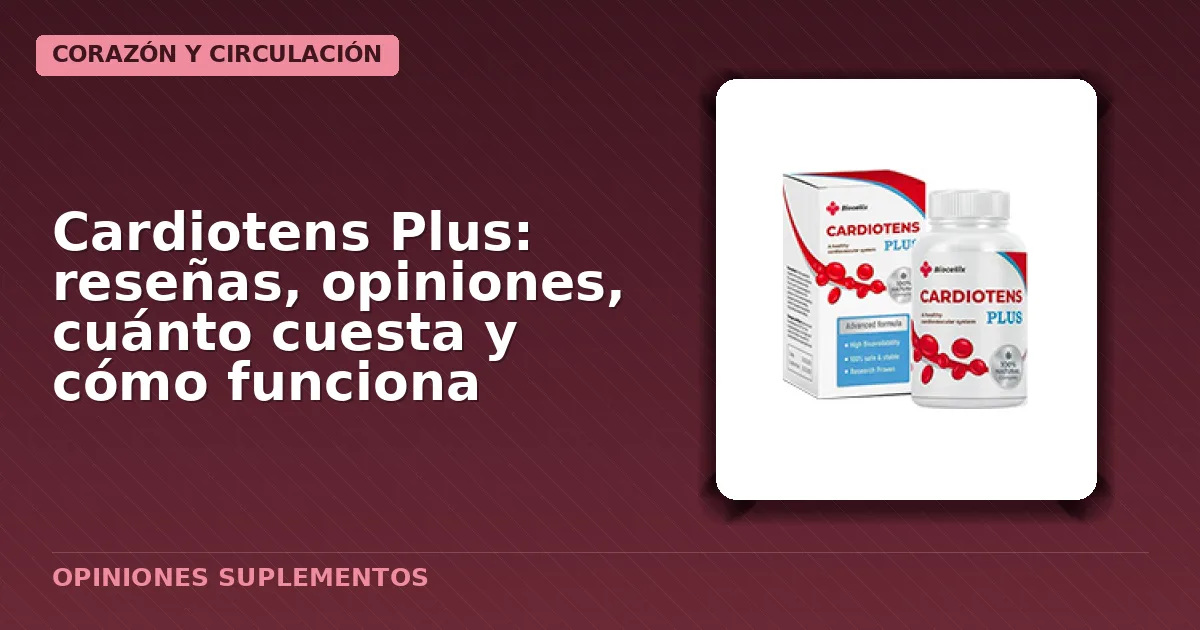 Caja de cápsulas Cardiotens Plus