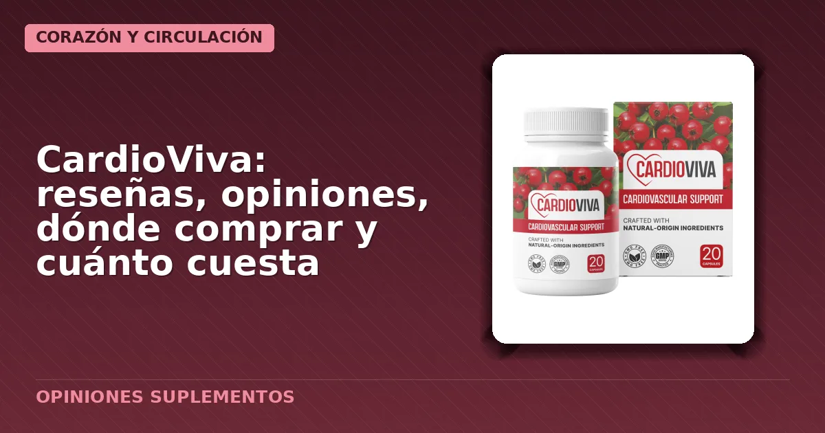 Caja genérica con cápsulas del suplemento CardioViva