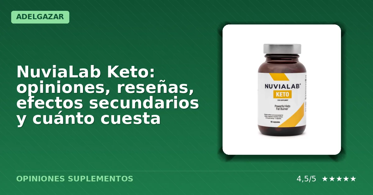Paquete del suplemento dietético NuviaLab Keto
