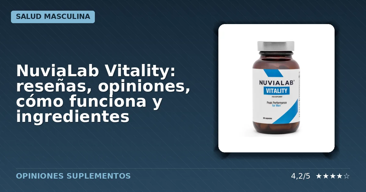 Paquete original del suplemento dietético NuviaLab Vitality
