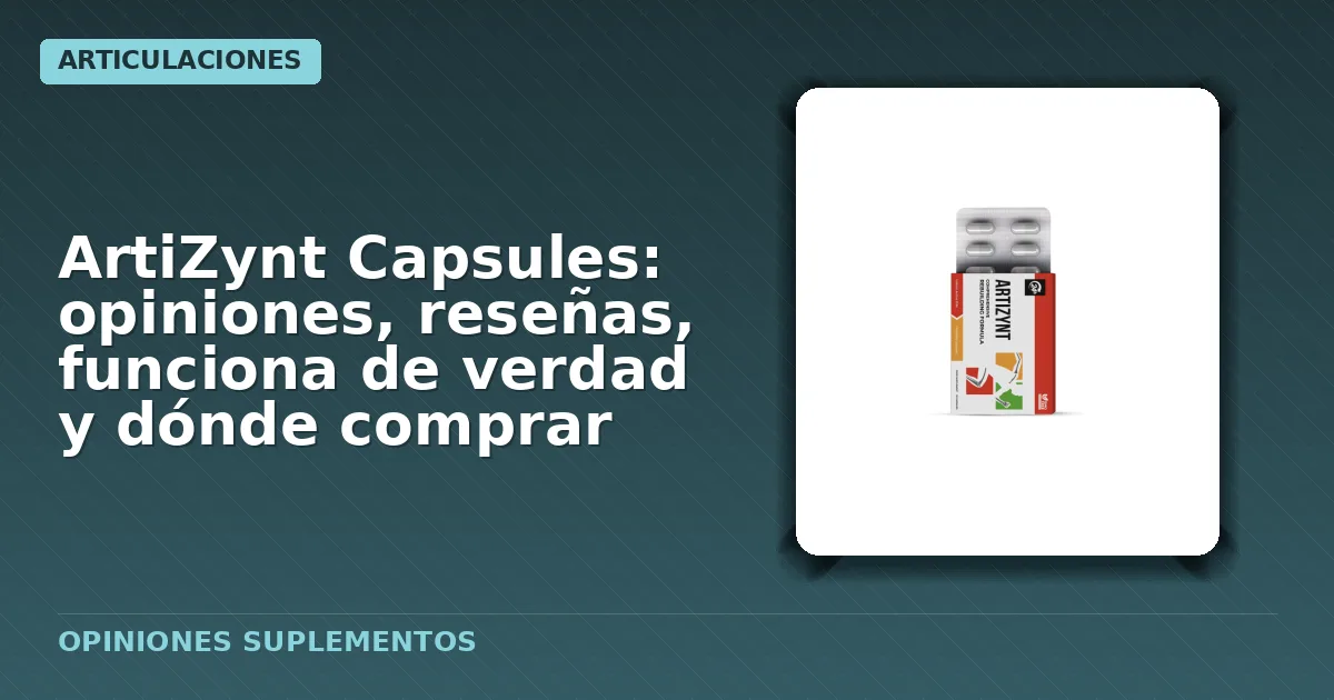 Paquete genérico cápsulas ArtiZynt