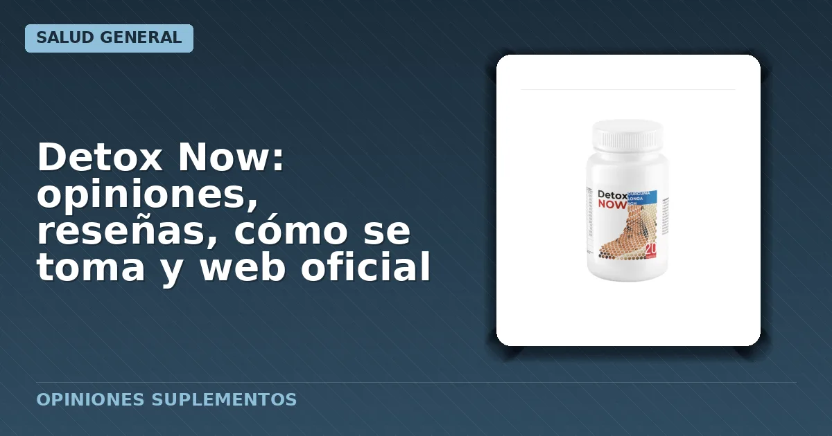 Paquete original del suplemento detox now presentado en formato gotas