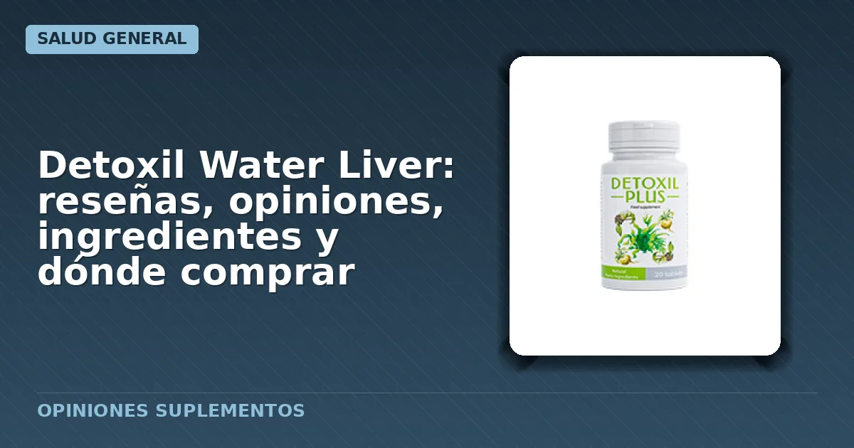 Caja del producto Detoxil Water Liver