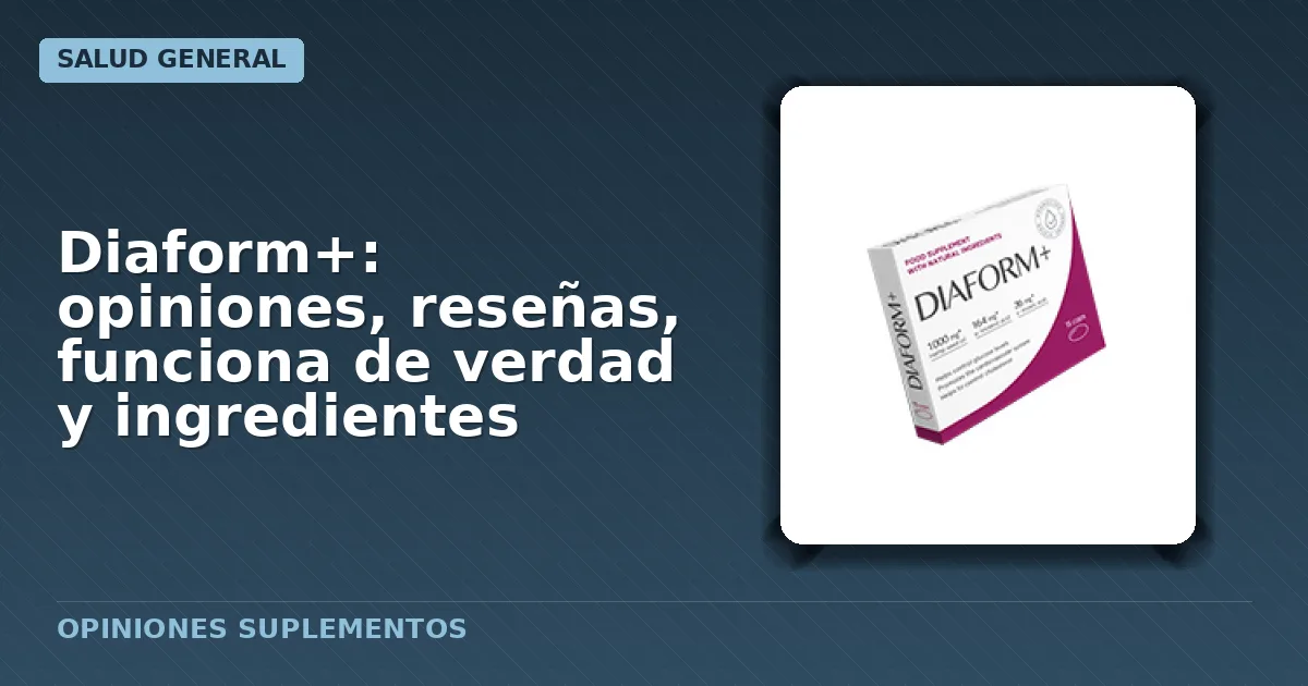 Paquete original de cápsulas Diaform+, suplementación natural