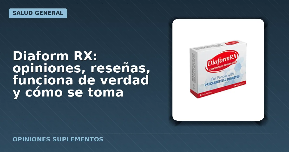 Paquete de cápsulas Diaform RX