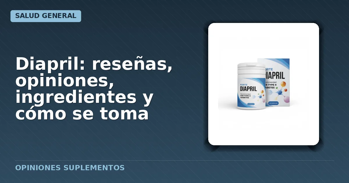 Caja del suplemento Diapril formato cápsulas