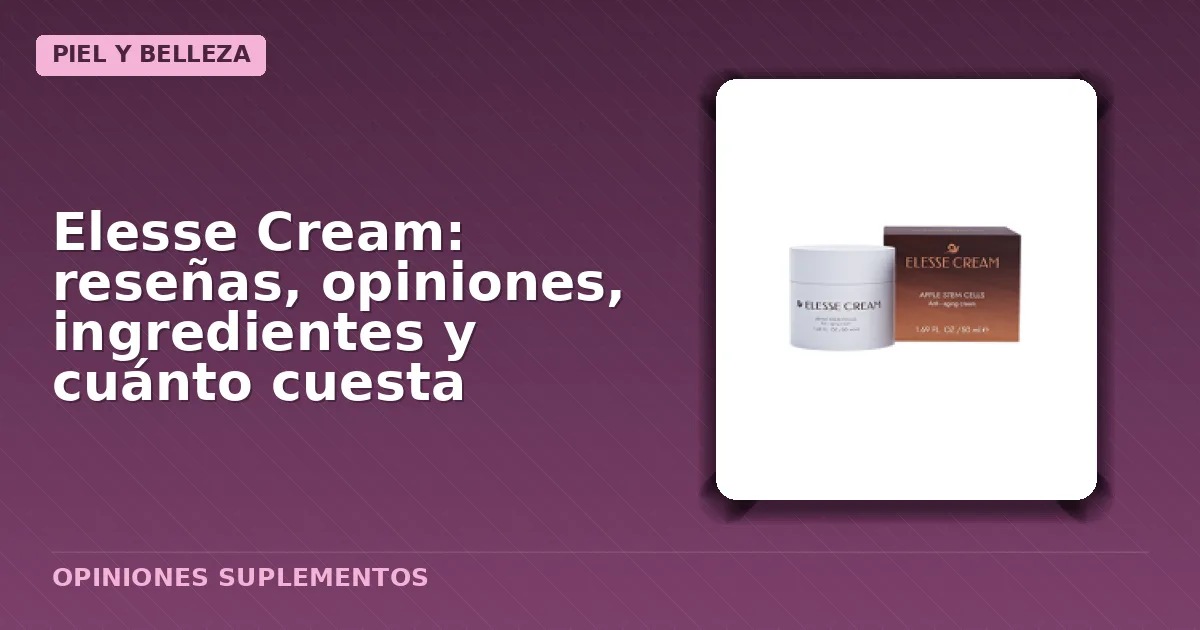Paquete presentación crema facial Elesse Cream