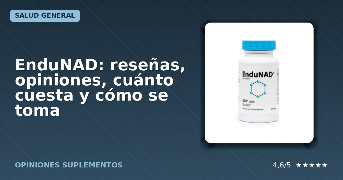 Paquete oficial del suplemento dietético EnduNAD