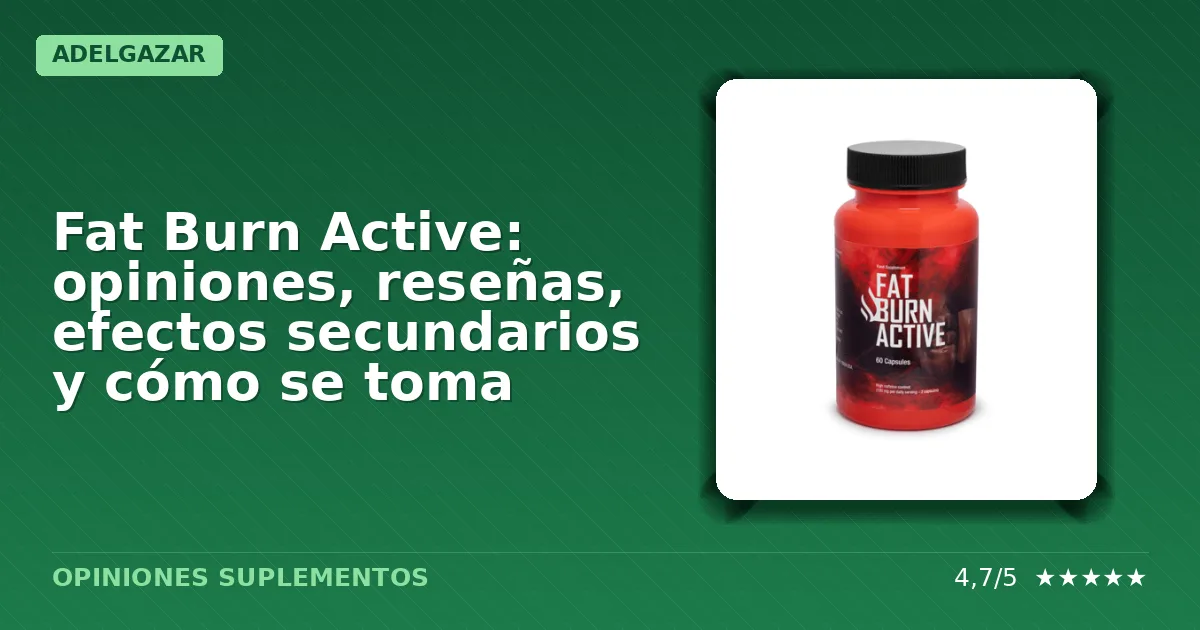 Paquete original del suplemento dietético Fat Burn Active