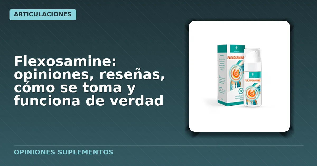 Envase crema Flexosamine blanco con etiqueta azul