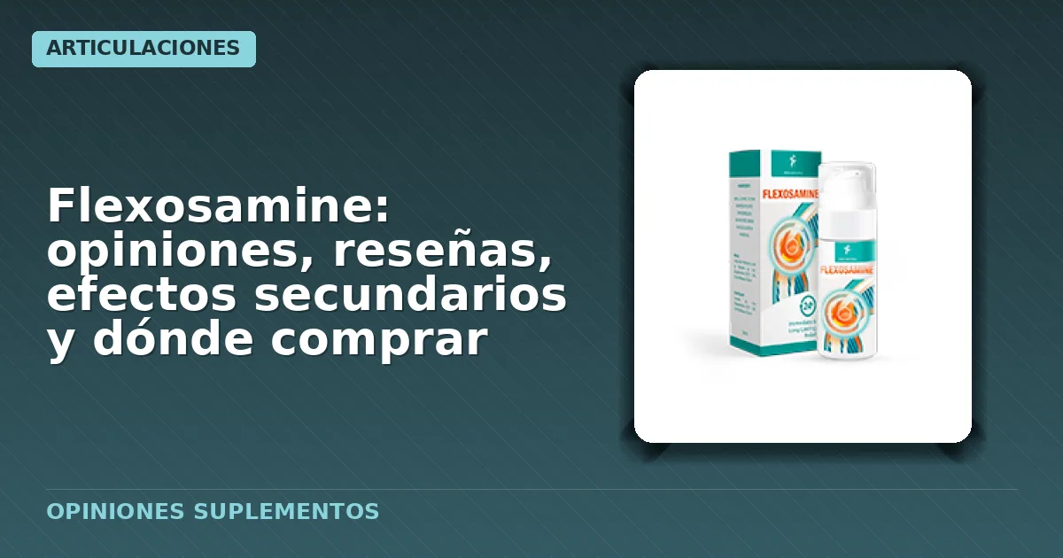 Paquete crema Flexosamine con ingredientes naturales