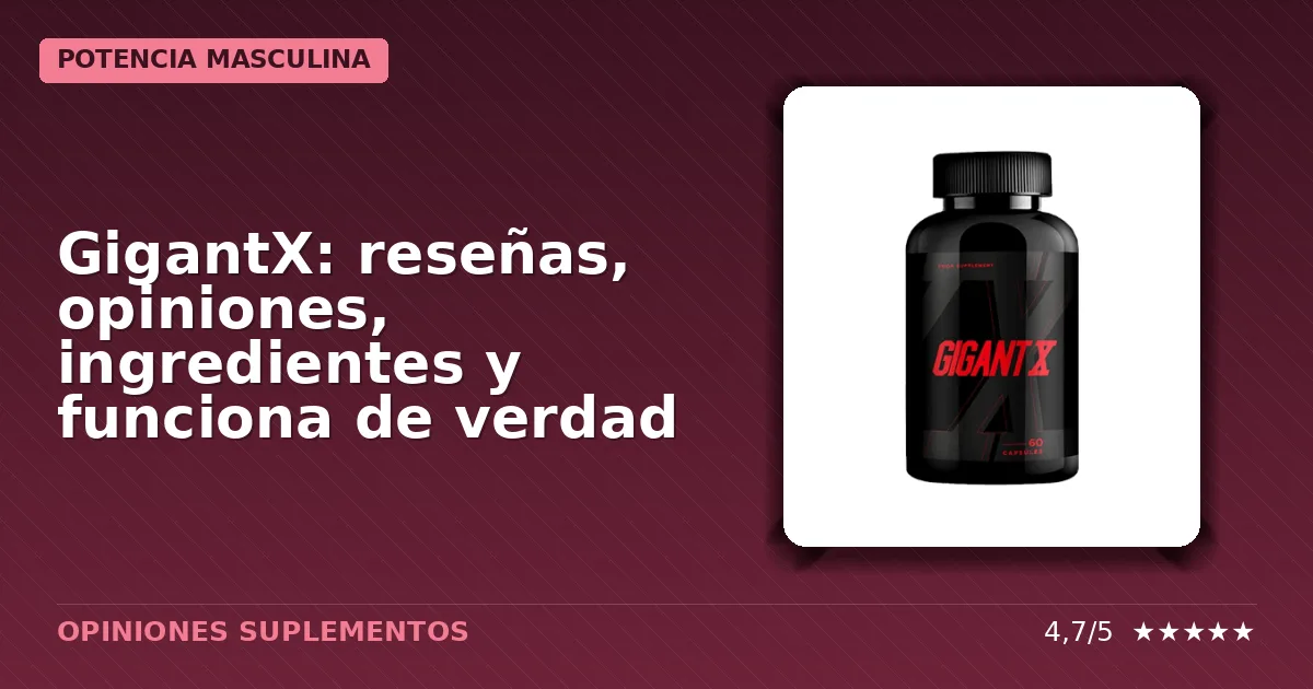 Paquete original del suplemento dietético masculino GigantX