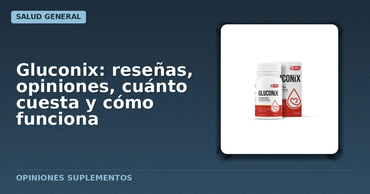 Paquete del suplemento dietético Gluconix en formato cápsulas