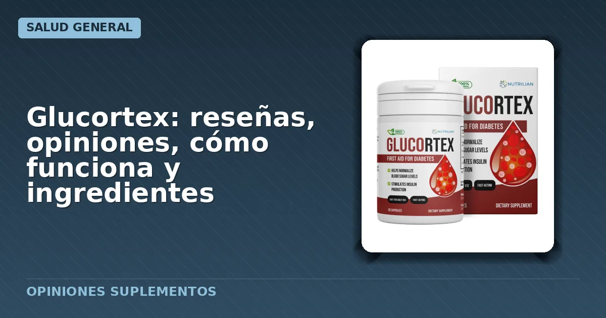 Paquete genérico sin detalles revelados con etiqueta 'Glucortex'