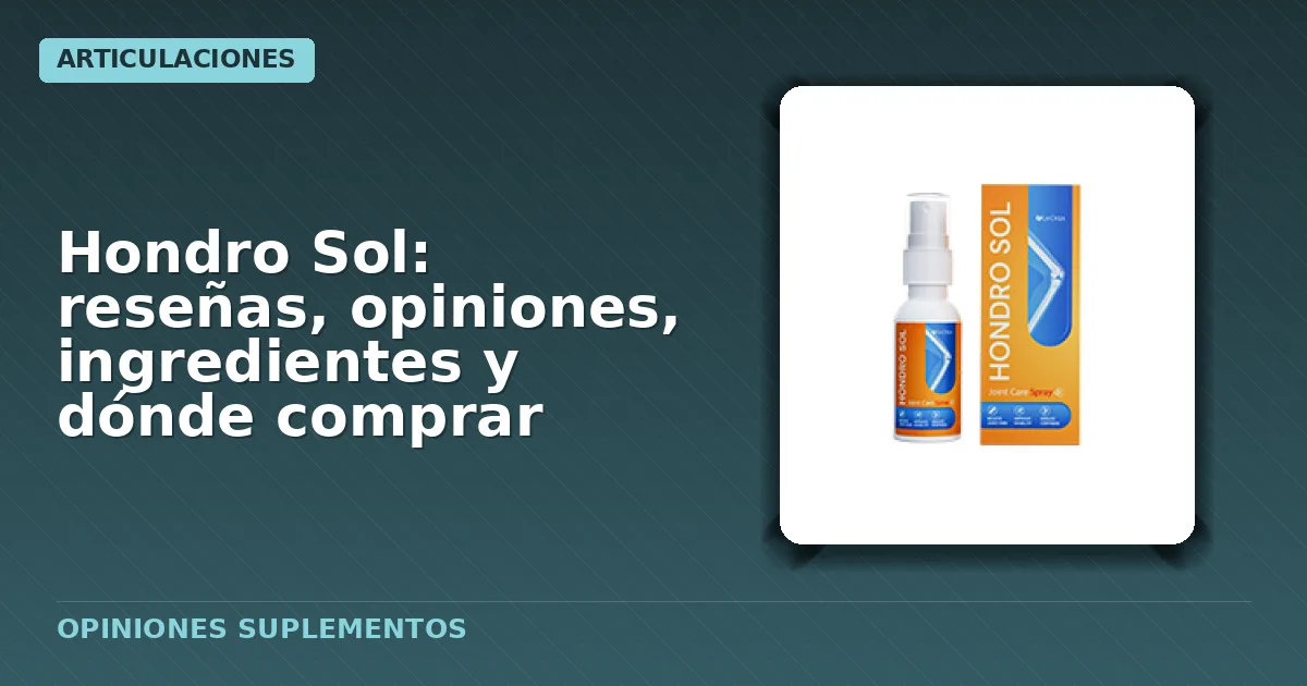 Frasco spray del suplemento articular Hondro Sol