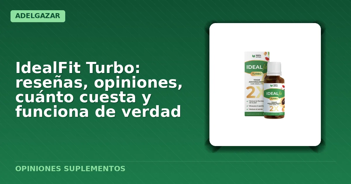 Paquete estándar polvillo IdealFit Turbo