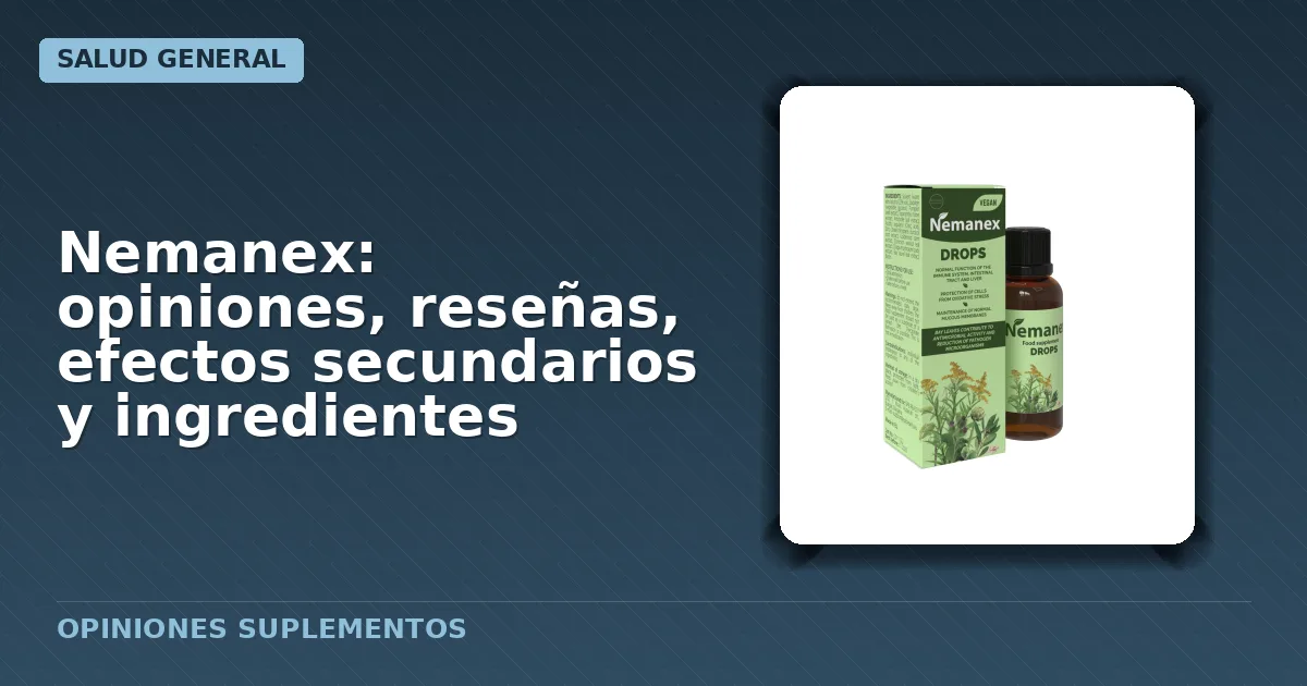 Presentación del suplemento Nemanex en formatos gotas y cápsulas