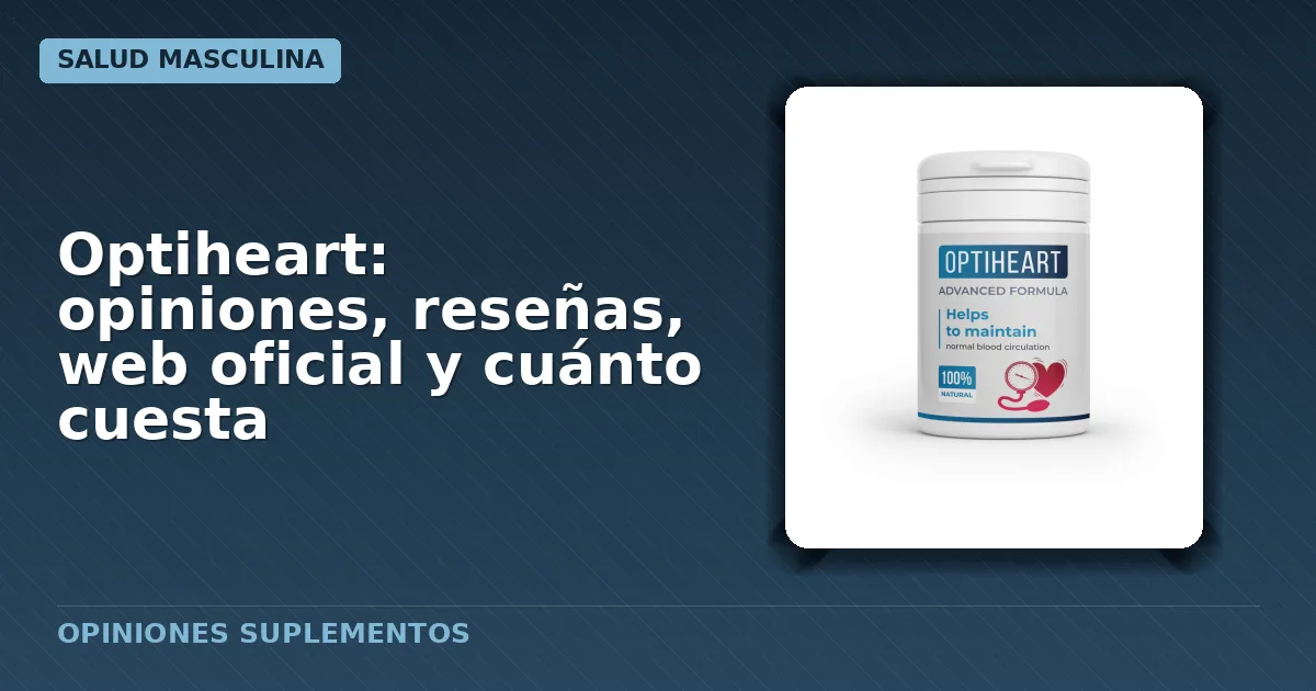 Envase estándar cápsulas suplementarias Optiheart