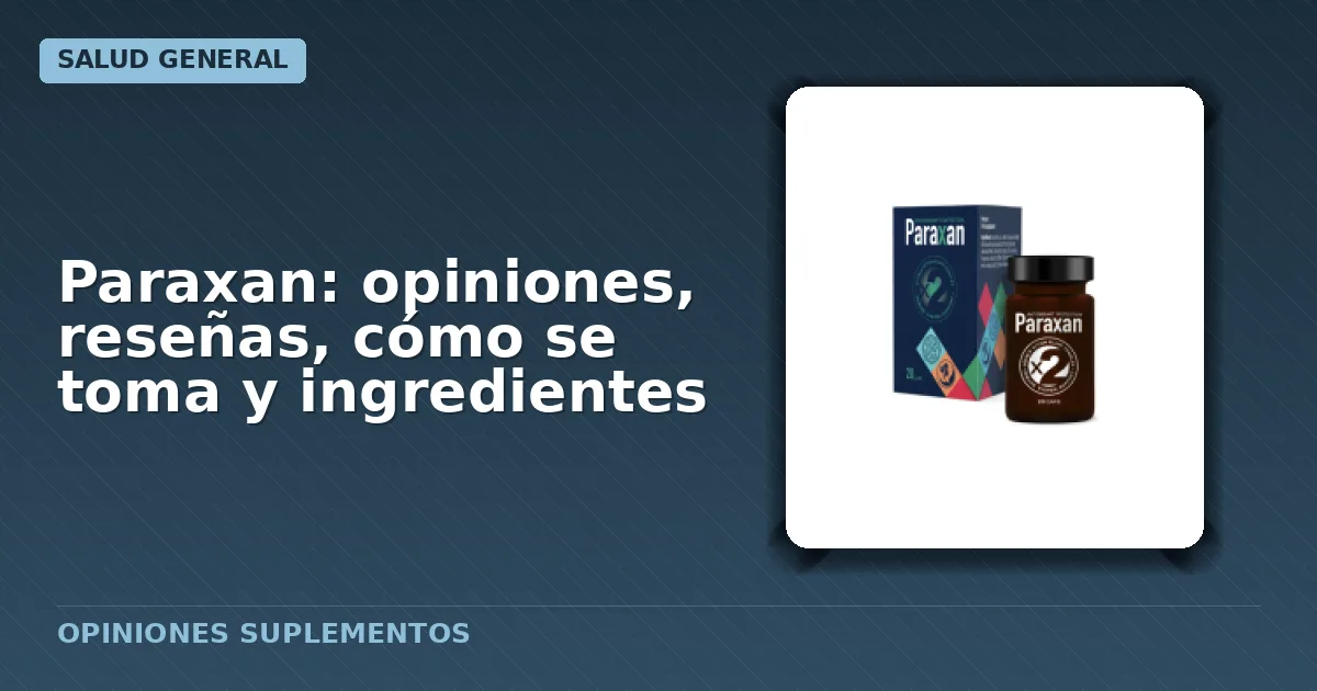 Paquete genérico de cápsulas Paraxan