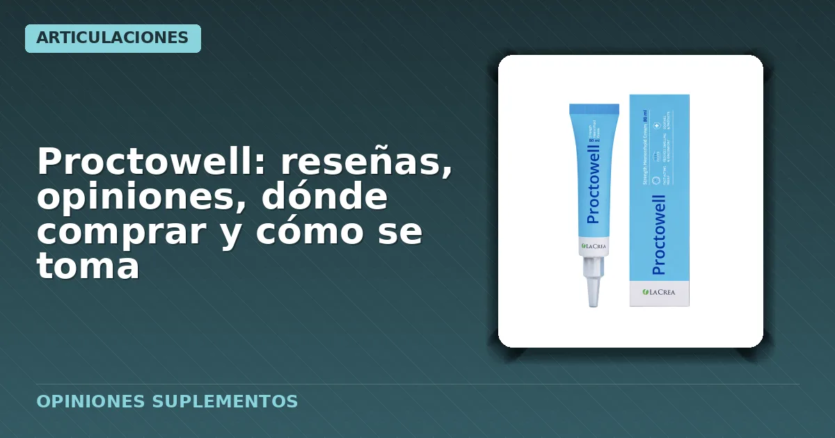 Envase del gel Proctowell presentado para uso tópico contra hemorroides