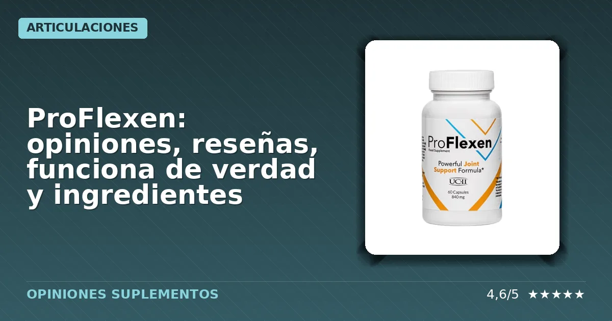 Paquete del suplemento dietético ProFlexen para articulaciones