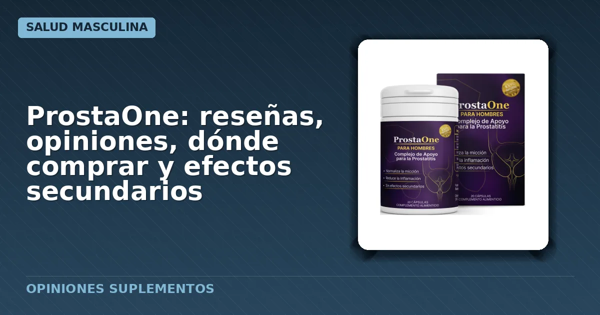 Paquete estándar genérico cápsulas ProstaOne