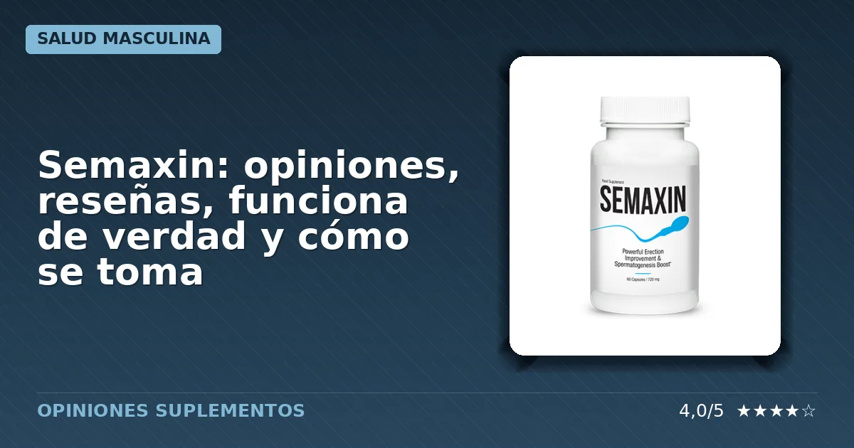 Envase del suplemento dietético masculino Semaxin