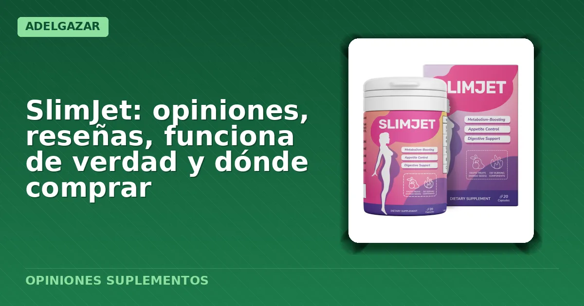 Paquete estándar cápsulas SlimJet para control de peso