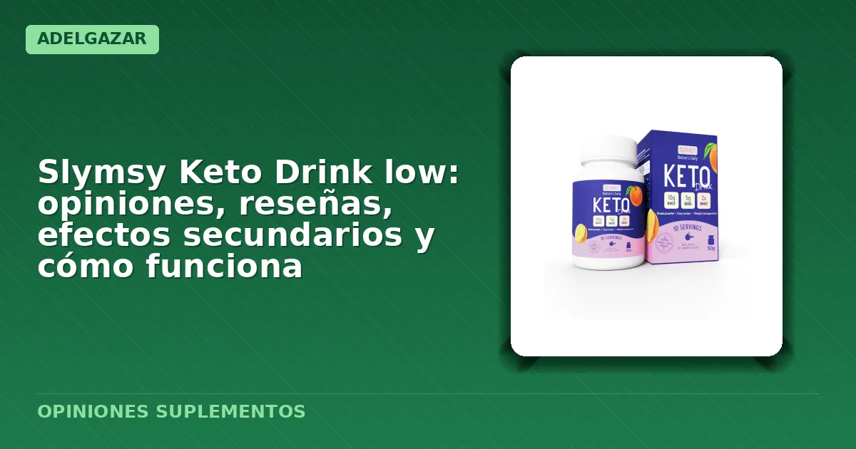 Paquete polvos para bebida Slymsy Keto Drink low