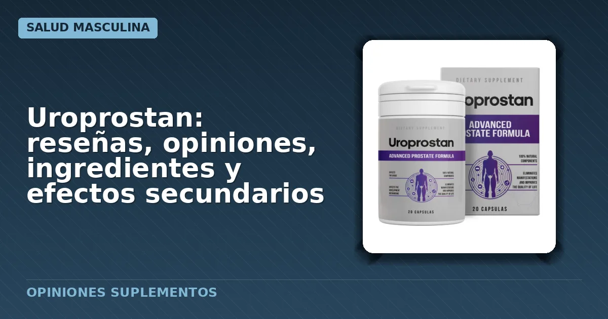 Paquete del suplemento nutricional Uroprostan formato cápsulas