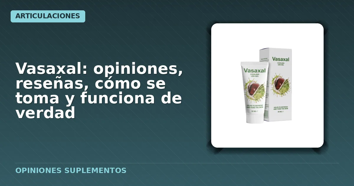 Paquete del producto crema Vasaxal para piernas